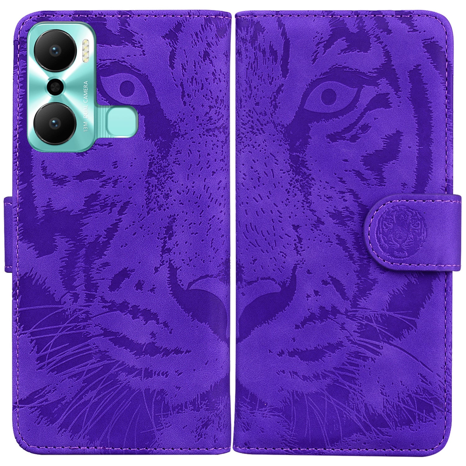 Wallet Phone Cover for Infinix Hot 20 Play 4G PU Leather Hands-free Stand Magnetic Clasp Tiger Pattern Imprinted Pattern Phone Case Wallet Phone Cover for Infinix Hot 20 Play 4G PU Leather Hands-free Stand Magnetic Clasp Tiger Pattern Imprinted Pattern Phone Case